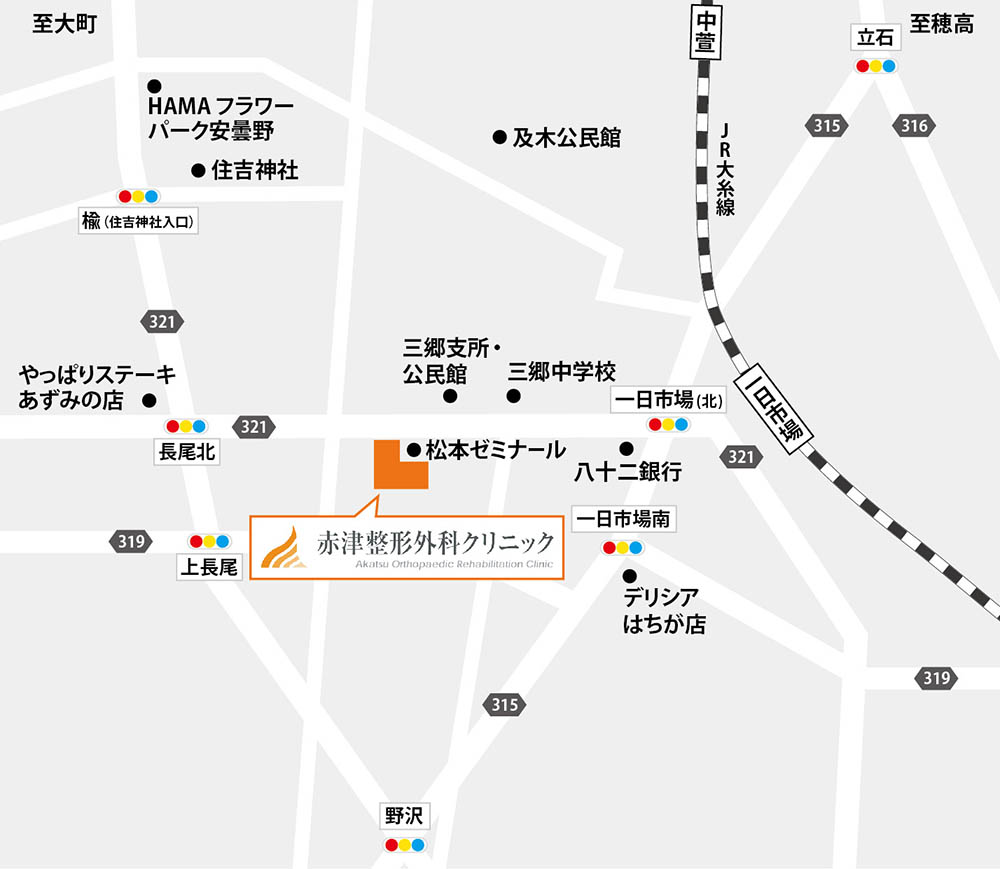 赤津整形外科クリニックの地図